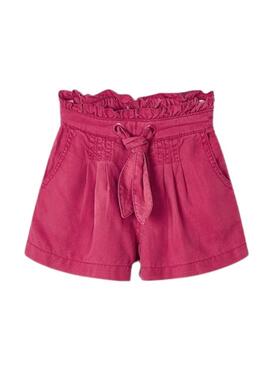 Pantaloni Corto Mayoral Fluido Rosa per Bambina