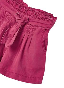 Pantaloni Corto Mayoral Fluido Rosa per Bambina