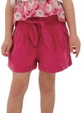 Pantaloni Corto Mayoral Fluido Rosa per Bambina