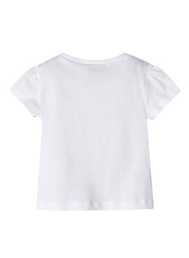 T-Shirt Mayoral Bozza Ricamo Bianco per Bambina