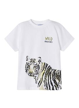T-Shirt Mayoral Selvaggio Bianco per Bambino