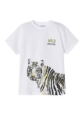 T-Shirt Mayoral Selvaggio Bianco per Bambino