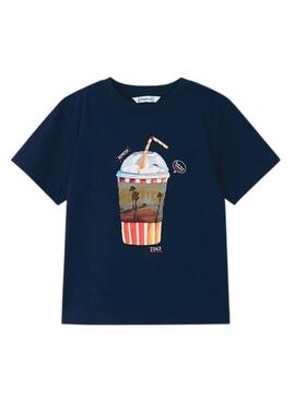 T-Shirt Mayoral Lenticolare Blu Navy per Bambino