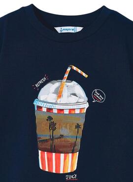 T-Shirt Mayoral Lenticolare Blu Navy per Bambino