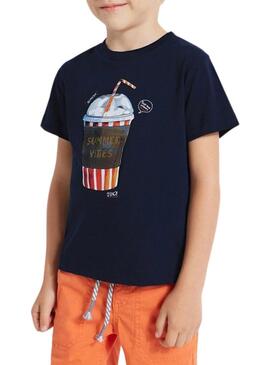 T-Shirt Mayoral Lenticolare Blu Navy per Bambino