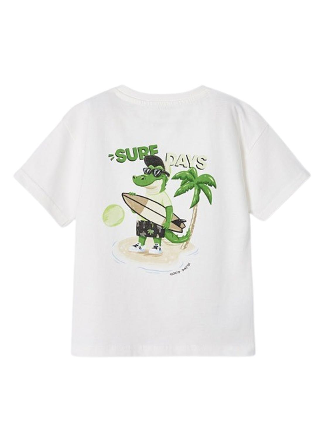 T-Shirt Mayoral Surf Days Bianco per Bambino