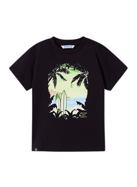 T-Shirt Mayoral Paradise Nero per Bambino
