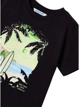 T-Shirt Mayoral Paradise Nero per Bambino