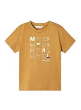 T-Shirt Mayoral Base Camel per Bambino