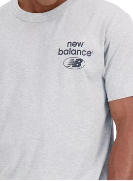 T-Shirt New Balance Reimagined Grigio per Uomo