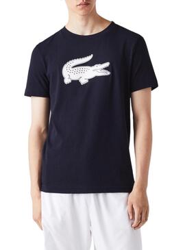 T-Shirt Lacoste SPORT Traspirante Blu Navy Uomo