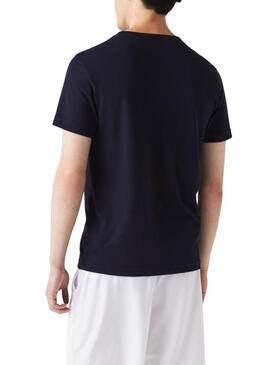 T-Shirt Lacoste SPORT Traspirante Blu Navy Uomo