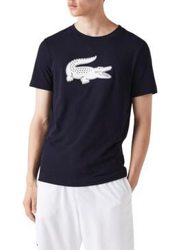 T-Shirt Lacoste SPORT Traspirante Blu Navy Uomo