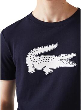 T-Shirt Lacoste SPORT Traspirante Blu Navy Uomo