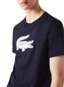T-Shirt Lacoste SPORT Traspirante Blu Navy Uomo