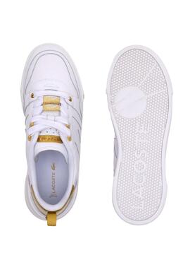 Sneakers Lacoste L002 Bianco e Dorado Donna