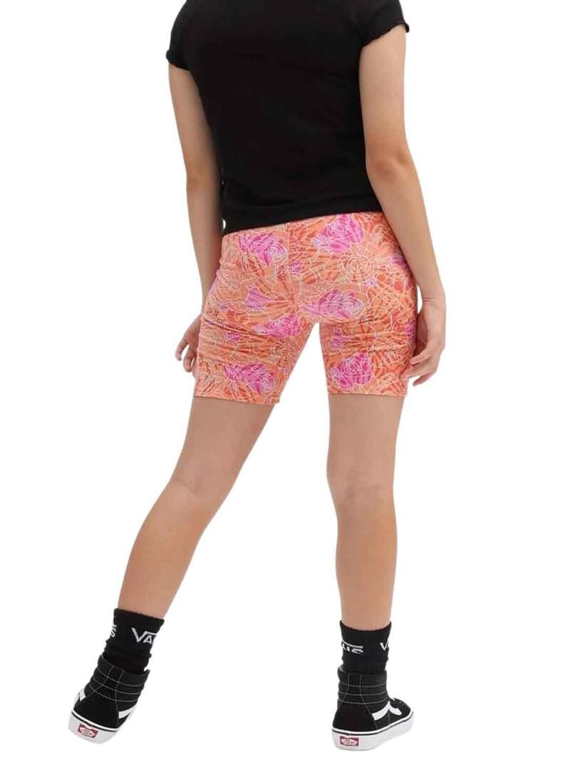 Shorts Vans Mimetico Print Arancione per Bambina