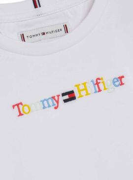 T-Shirt Tommy Hilfiger Graphic Bianco per Bambina