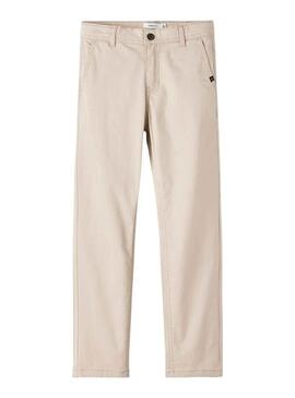 Pantaloni Name It Ryan beige per Bambino