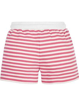 Shorts Tommy Hilfiger Breton Rosso per Bambina