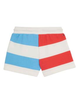Shorts Tommy Hilfiger Stripe Bianco per Bambina