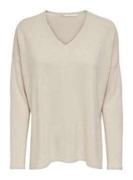 Pullover Only Amalia Beige per Donna