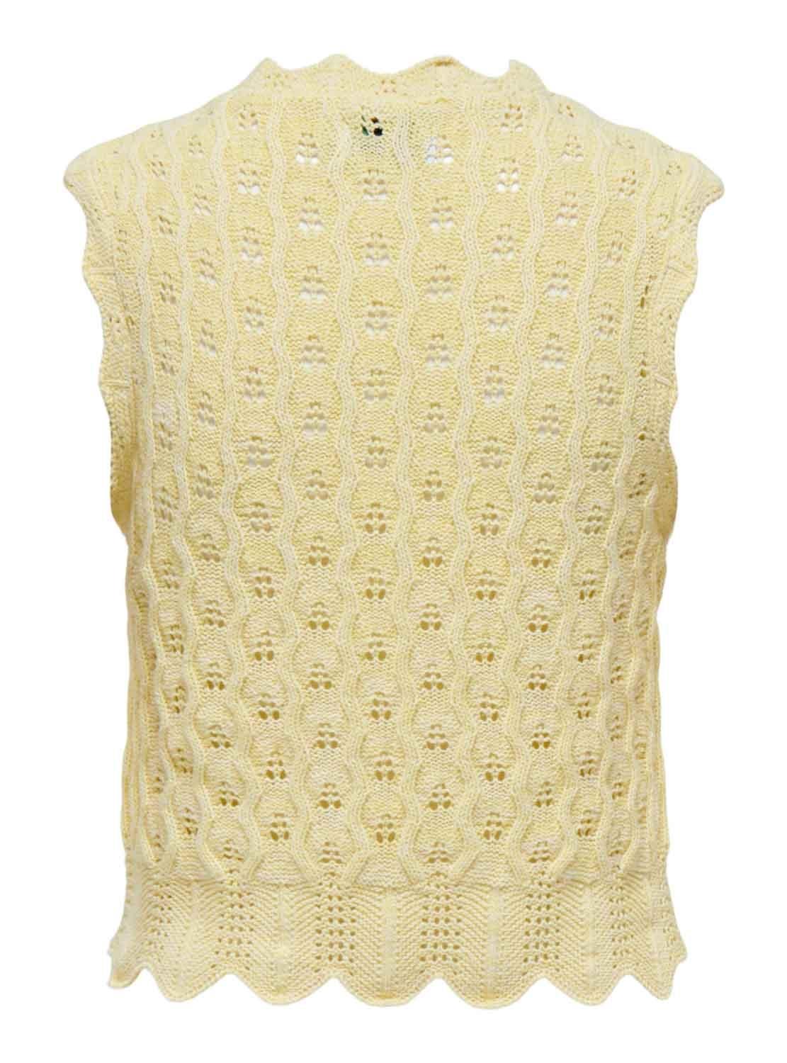 Top Only Luna Knitted Giallo per Donna