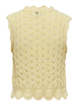 Top Only Luna Knitted Giallo per Donna