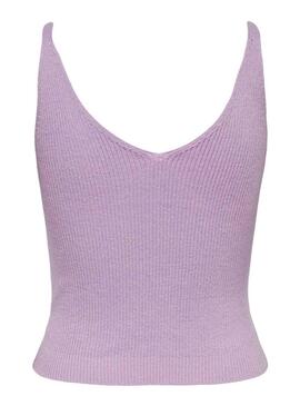 Top Only Lina De Knitted Malva per Donna