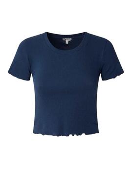 T-Shirt Pepe Jeans Cara Blu Navy per Donna