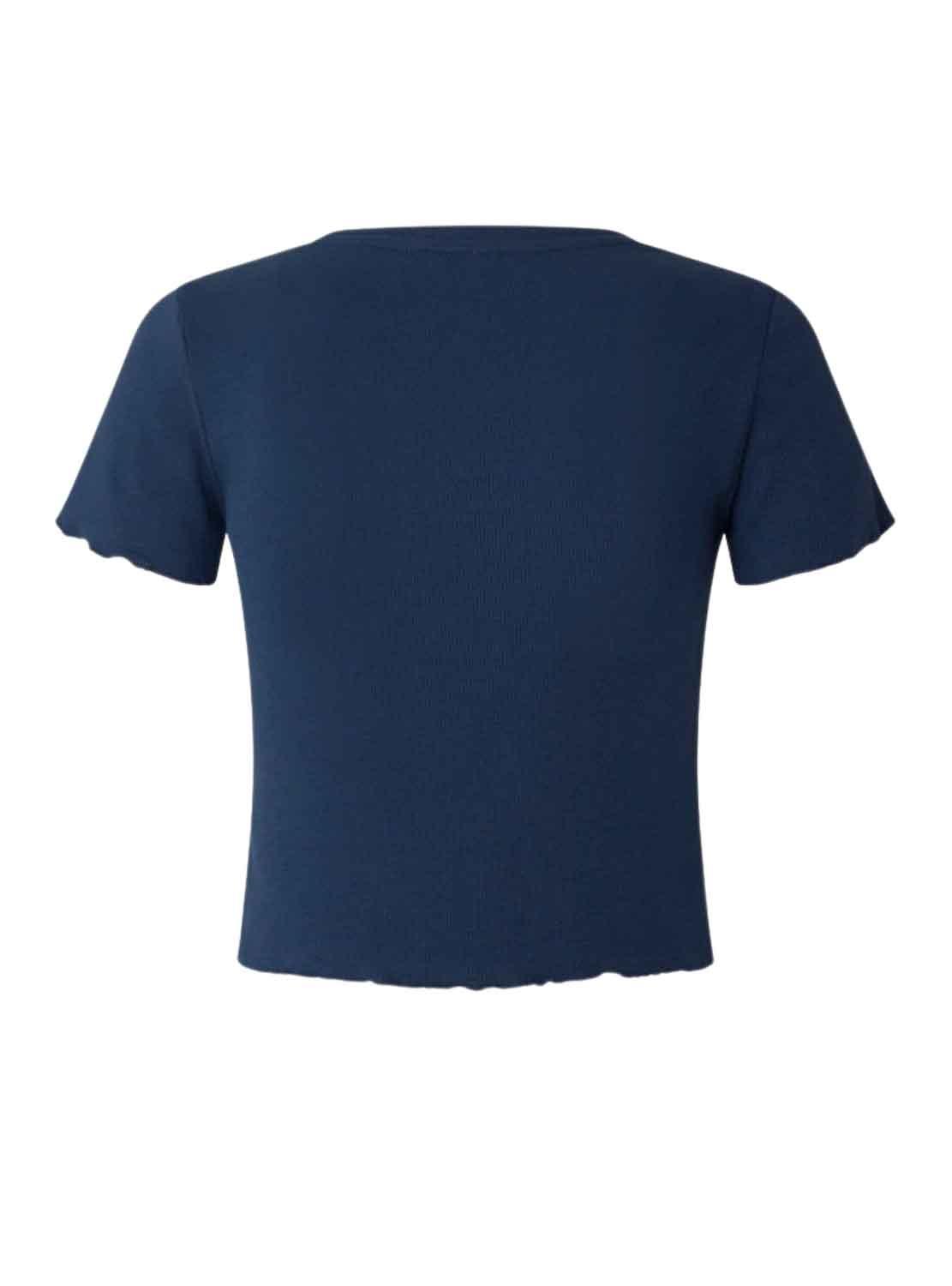 T-Shirt Pepe Jeans Cara Blu Navy per Donna