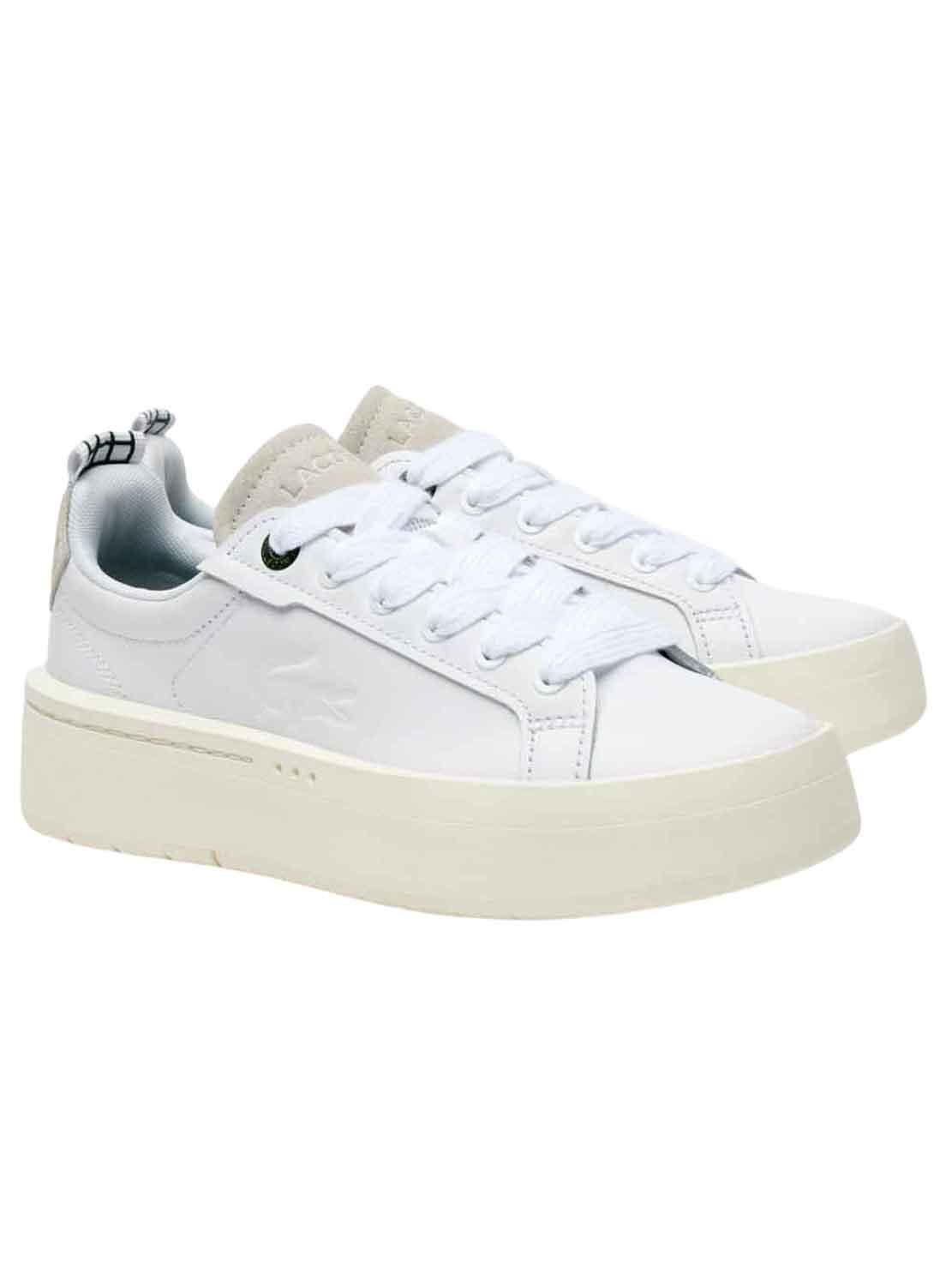 Sneakers Lacoste Carnaby Plat Bianco per Donna