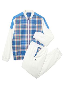 Tuta sportiva Lacoste Quadri Bianco per Uomo
