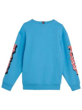 Felpa Tommy Hilfiger Fun Blu per Bambino