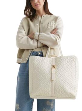 Borsa Tommy Hilfiger Flow Bianco per Donna