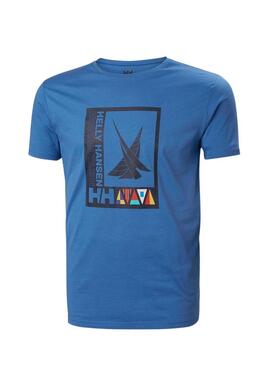 T-Shirt Helly Hansen Shoreline Blu per Uomo