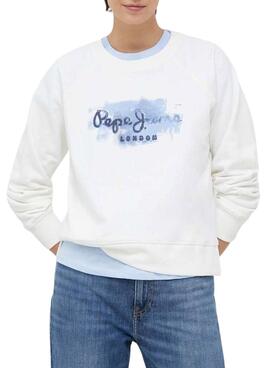 Felpa Pepe Jeans Goldie Bianco per Donna