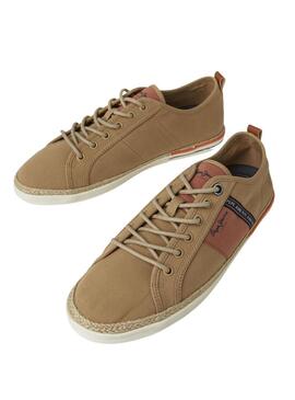 Sneakers Pepe Jeans Maoui Tape Camel per Uomo