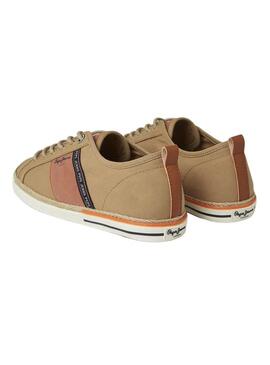 Sneakers Pepe Jeans Maoui Tape Camel per Uomo