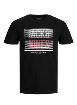 T-Shirt Jack & Jones Brix Nero per Uomo
