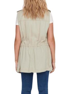 Gilet Only Kenya Beige per Donna