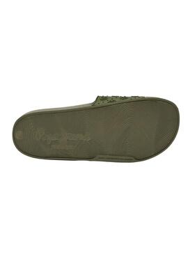 Flip flops Pepe Jeans Slider Plain Verde per Donna