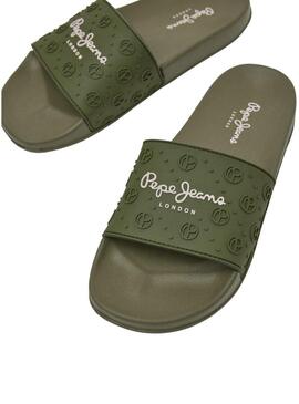 Flip flops Pepe Jeans Slider Plain Verde per Donna