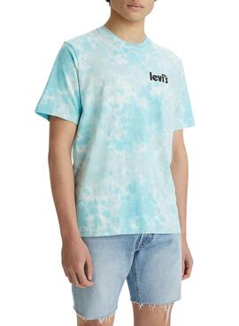 T-Shirt Levis Poster Blu per Uomo