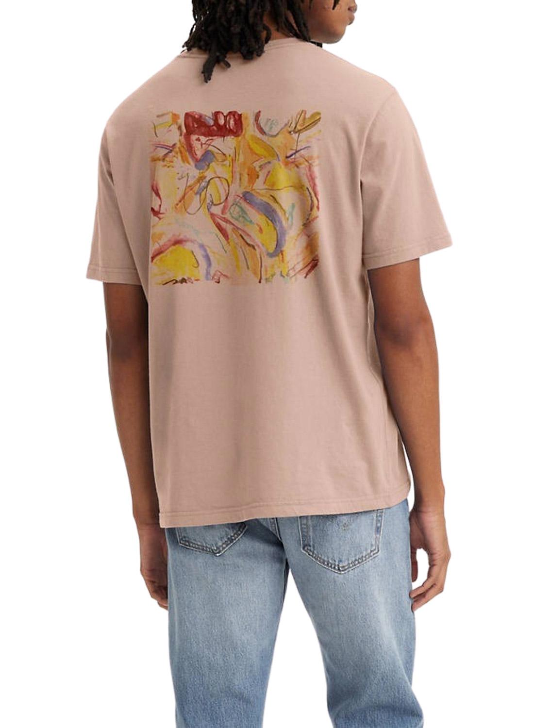 T-Shirt Levis Art Marrone per Uomo