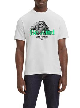 T-Shirt Levis Be Kind Bianco per Uomo