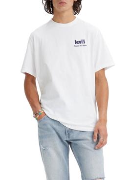 T-Shirt Levis Artwork Bianco per Uomo