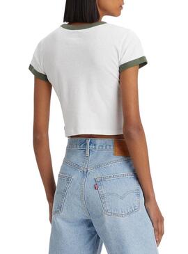 T-Shirt Levis Soulmate Bianco per Donna