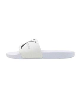 Flip flops Calvin Klein Monogram Bianco per Uomo