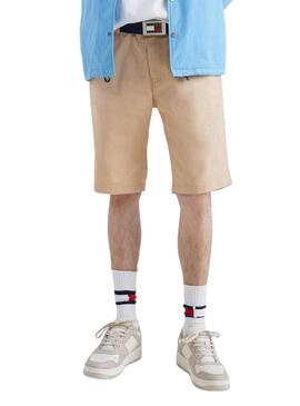 Bermuda Tommy Jeans Beige Scanton per Uomo